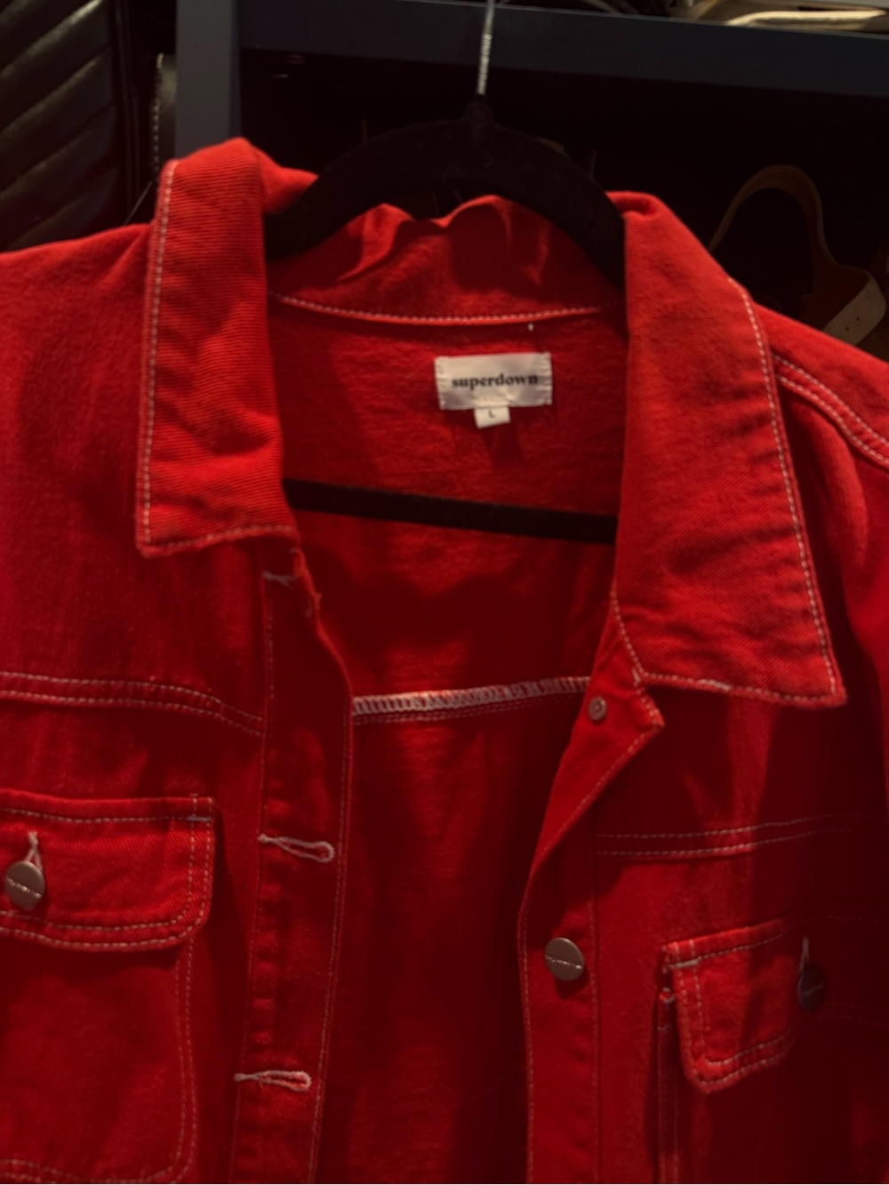 superdown Red Oversized Jacket - Picture 2 of 5